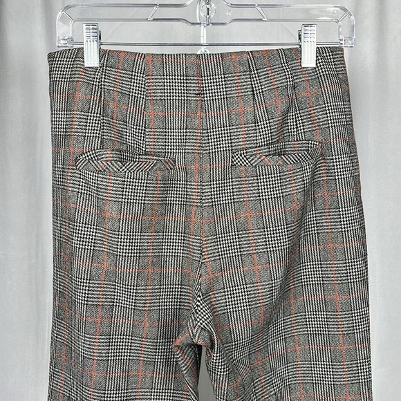 Free People Mini Kick Flare Plaid Cropped Pants. - Picture 6 of 9
